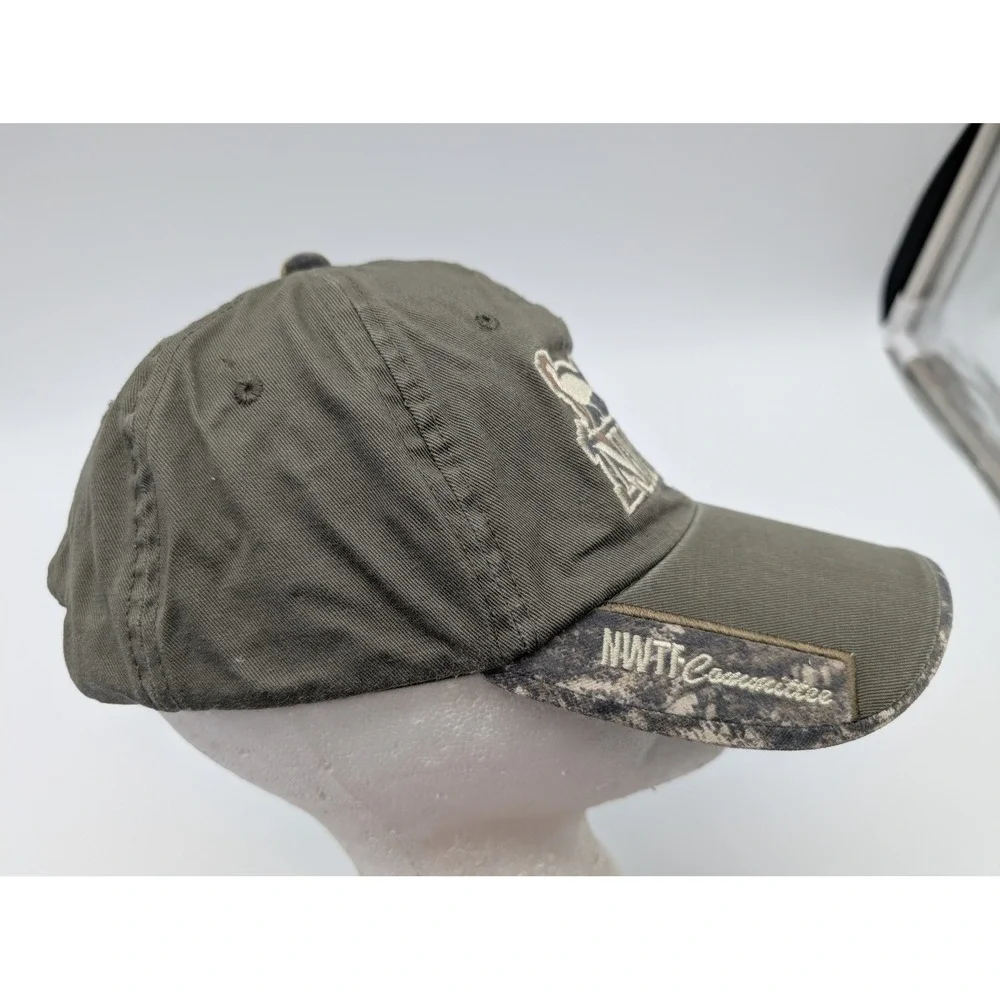 NWTF National Wild Turkey Federation Hat Olive Green Camo Adjustable Ball Cap